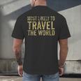 Travel Themed Graduation Tshirt Men's Back Print T-Shirt