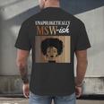 Unapologetically MSW-Ish Student Graduation Afro Men's Back Print T-Shirt