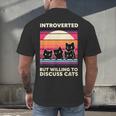 Unique Art For Introverted Cat Fans -Adults Cat Humorous Introvert Small Men's Back Print T-Shirt Unique Art For Introverted Cat Fans -Adults Cat Humorous Introvert Small Men's Back Print T-Shirt
