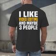 Video Editor Introvert Editing Production Filmmaking Job Men's Back Print T-Shirt Video Editor Introvert Editing Production Filmmaking Job Men's Back Print T-Shirt