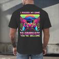 Video Gamer Graduate Graduation Grad Gaming Men's Back Print T-Shirt