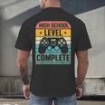 Vintage Class Of 2024 High School Graduation Student Men's Back Print T-Shirt