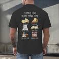 Vintage Retro Things I Do In My Spare Time Books Men's Back Print T-Shirt