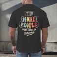 Vintage I Wish More People Were Fluent In Silence Introvert Men's Back Print T-Shirt Vintage I Wish More People Were Fluent In Silence Introvert Men's Back Print T-Shirt