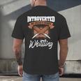 Whittling Hobby Woodcarve Introverted Wood Artist Whittler Men's Back Print T-Shirt