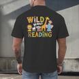 Wild About Reading Kid Love Wild Animal Books Back To School Men's Back Print T-Shirt