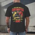 Woman Firefighter Aunt TiTi Auntie Black Graduation Men's Back Print T-Shirt