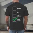 Woman Law School Lawyer Graduation Attorney Men's Back Print T-Shirt