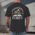 Women's 1986 Chapter Forty 40th Birthday Wildflower Book 40 Year Old Men's Back Print T-Shirt