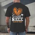 Women's Senior Niece Class Of 2026 Basketball Graduation Heart Men's Back Print T-Shirt