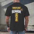 Wrestling Senior Night Senior 2026 Faith Cross Graduation Men's Back Print T-Shirt