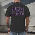 Wrestling Senior Night Wrestling Senior 2026 Graduation 84 Men's Back Print T-Shirt