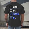 Zeta Phi Beta Doctor Graduation Zeta Phi Beta HBCU Doctor Men's Back Print T-Shirt
