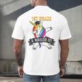 1ST GRADE NAILED IT UNICORN DABBING GRADUATION T-SHIRT Men's Back Print T-Shirt