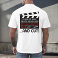 8th Grade Graduation 2026 Graduate Clapperboard Men's Back Print T-Shirt