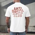 Anti Social Moms Club On Back Retro Introvert Unsociable Men's Back Print T-Shirt Anti Social Moms Club On Back Retro Introvert Unsociable Men's Back Print T-Shirt
