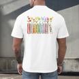 Applied Behavior Analysis Book Wildflower ABA RBT Therapist Premium Tri-Blend Men's Back Print T-Shirt