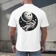 Astronaut Aesthetic Holding Moon Balloon Planets Introvert Men's Back Print T-Shirt Astronaut Aesthetic Holding Moon Balloon Planets Introvert Men's Back Print T-Shirt