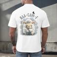 Back Off – Sheep Baa Crow Caw Pun For Introverts Men's Back Print T-Shirt