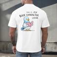 This Is My Book Character Costume I Pigeon Reading Tee Men's Back Print T-Shirt This Is My Book Character Costume I Pigeon Reading Tee Men's Back Print T-Shirt