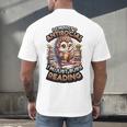 Book Lover Hedgehog Reading Books Introvert Bookworm Men's Back Print T-Shirt