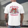 All Booked For Valentines Book Lover Teachers Men's Back Print T-Shirt All Booked For Valentines Book Lover Teachers Men's Back Print T-Shirt