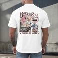 Born To Read Forced To Work Booklover -Adults Book Lovers Casual Grey Small Men's Back Print T-Shirt