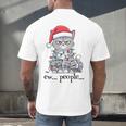 Cat Ew People Adult Humor Introvert Anti-Social Men's Back Print T-Shirt Cat Ew People Adult Humor Introvert Anti-Social Men's Back Print T-Shirt
