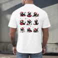 Cat Reading Books Lover Christmas Cat Lover Xmas Men's Back Print T-Shirt