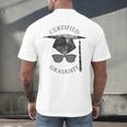 Certified Graduate Vintage Mortarboard Graduation Men's Back Print T-Shirt