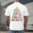 Christmas Audiology Tree Audiology Student Graduation Men's Back Print T-Shirt
