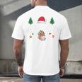 Christmas Tee Most Likely To Read A Book On Christmas Men's Back Print T-Shirt