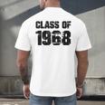Class Of 1968 High School College Graduation Reunion Men's Back Print T-Shirt