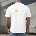Class Of 2024 Senior Softball Player Graduation Men's Back Print T-Shirt