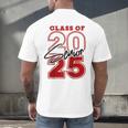Class Of 2025 Senior 2025 Graduation Red Raglan Baseball Tee Men's Back Print T-Shirt
