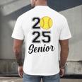 Class Of 2025 Softball Senior Graduation Graduate Women Men's Back Print T-Shirt