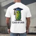 Class Of 2026 Graduation Pickle Trendy Graduate Humor Men's Back Print T-Shirt