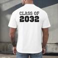 Class Of 2032 Future Graduation Vintage T-Shirt Men's Back Print T-Shirt