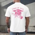 Class Of 2032 Senior 2032 Back To School 2032 Graduation Cap Men's Back Print T-Shirt