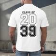 Class Of 2039 Blue Graduation Senior Student Tee Men's Back Print T-Shirt