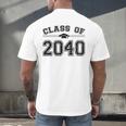 Class Of 2040 Grow With Me Graduation First Day Of School Men's Back Print T-Shirt