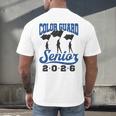 Color Guard Senior 2026 Flags Marching Band Graduation Grad Men's Back Print T-Shirt