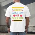 Cool Stylish Happy Last Day Of School Shirt Graduation Men's Back Print T-Shirt
