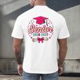 Coquette Pink Bow Senior 2026 2027 Graduation Men's Back Print T-Shirt