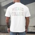 Crazy Sarcastic WIZARD COLLEGE Introvert Anti Social Academy Men's Back Print T-Shirt