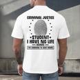 Criminal Justice School Degree Graduation Day Student Men's Back Print T-Shirt
