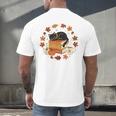 Cute Cat Fall In Love With Reading Book Cat Lover Librarian Men's Back Print T-Shirt