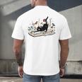 Cute Cat Flower Garden Book Kitty Reading Floral Men Women Girls Kids Men's Back Print T-Shirt Cute Cat Flower Garden Book Kitty Reading Floral Men Women Girls Kids Men's Back Print T-Shirt