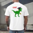Dinosaur Rawr Diploma Graduate Graduation Men's Back Print T-Shirt