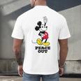 Disney Mickey Mouse Peace Out Totally Retro Graduation Men's Back Print T-Shirt